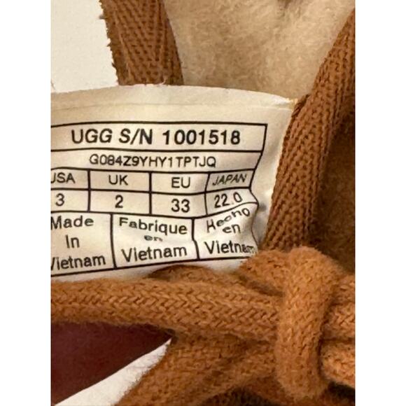 UGG Neumel Chukka Suede Lace Up Ankle Boot Fur Lined Winter Shoe Sz 3 - Picture 7 of 8